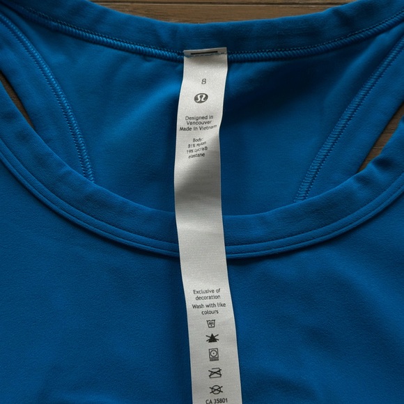 lululemon Women’s Align™ Waist-Length Racerback Tank Top Size 8 Blue - Picture 2 of 6